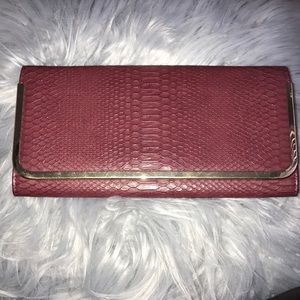Burgundy Aldo clutch purse